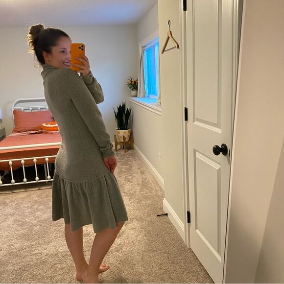 Sundance Gray Mohair Wool Long Sleeve Drop Waist Mini Dress Small - Picture 4 of 12